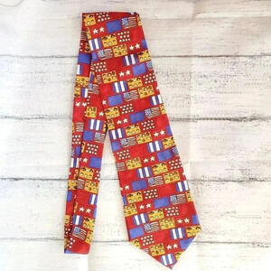 Red white and blue tie​​